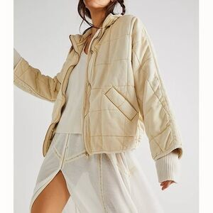 NWT / Free People / Dolman Quilted Knit Jacket / Boho Soft Jacket